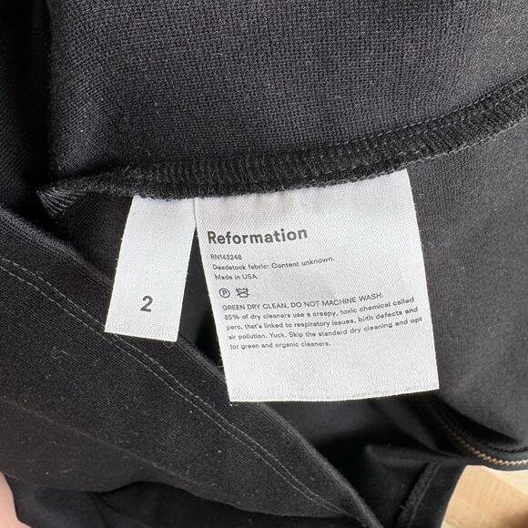 Reformation Black Knit Midi Dress Size 2 - Picture 4 of 5